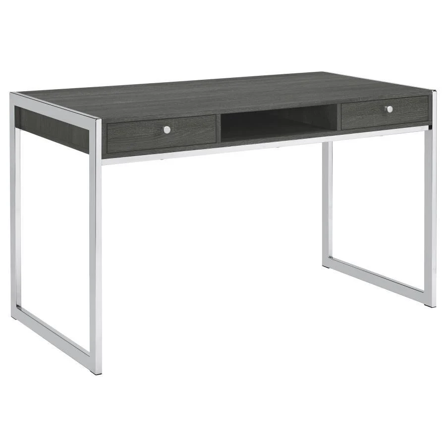 Wallice - Writing Desk - Gray - Funk Metal Works LLC
