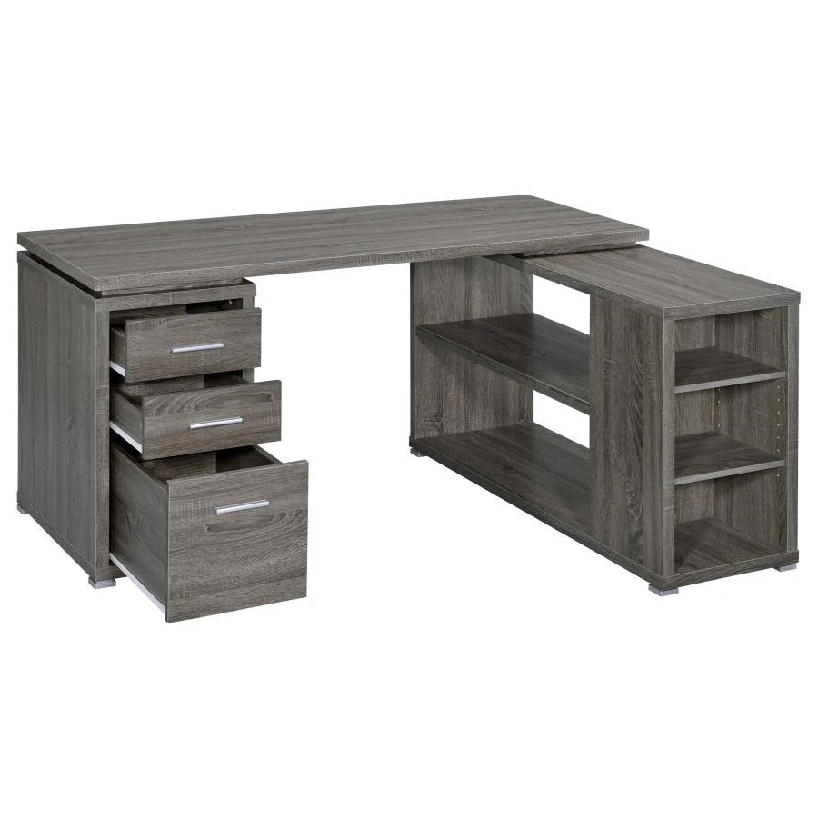 Yvette - L-shape Office Desk - Funk Metal Works LLC