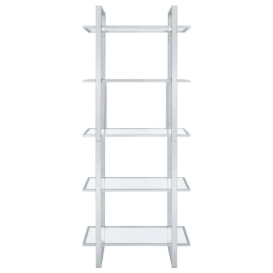 Hartford - Bookcase - Pearl Silver - Funk Metal Works LLC