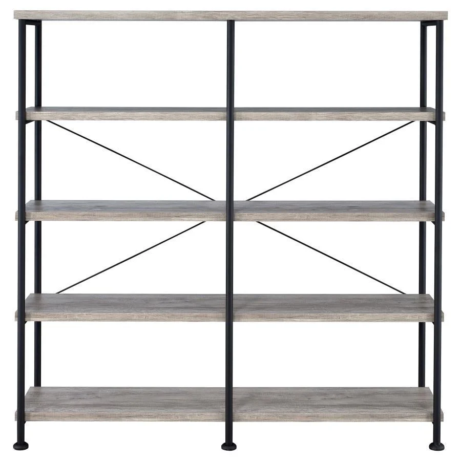 Analiese - 4-shelf Open Bookcase - Funk Metal Works LLC