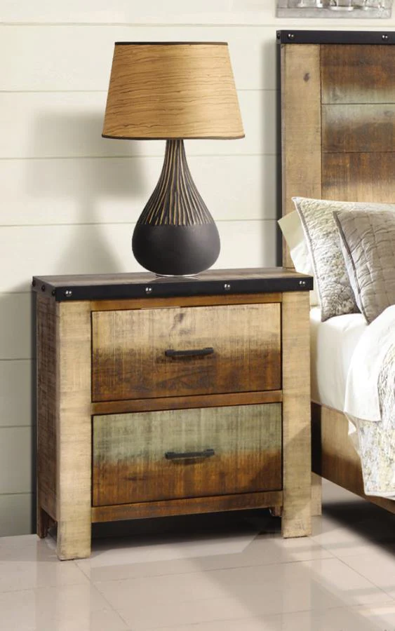 Sembene - Nightstand - Light Brown - Funk Metal Works LLC