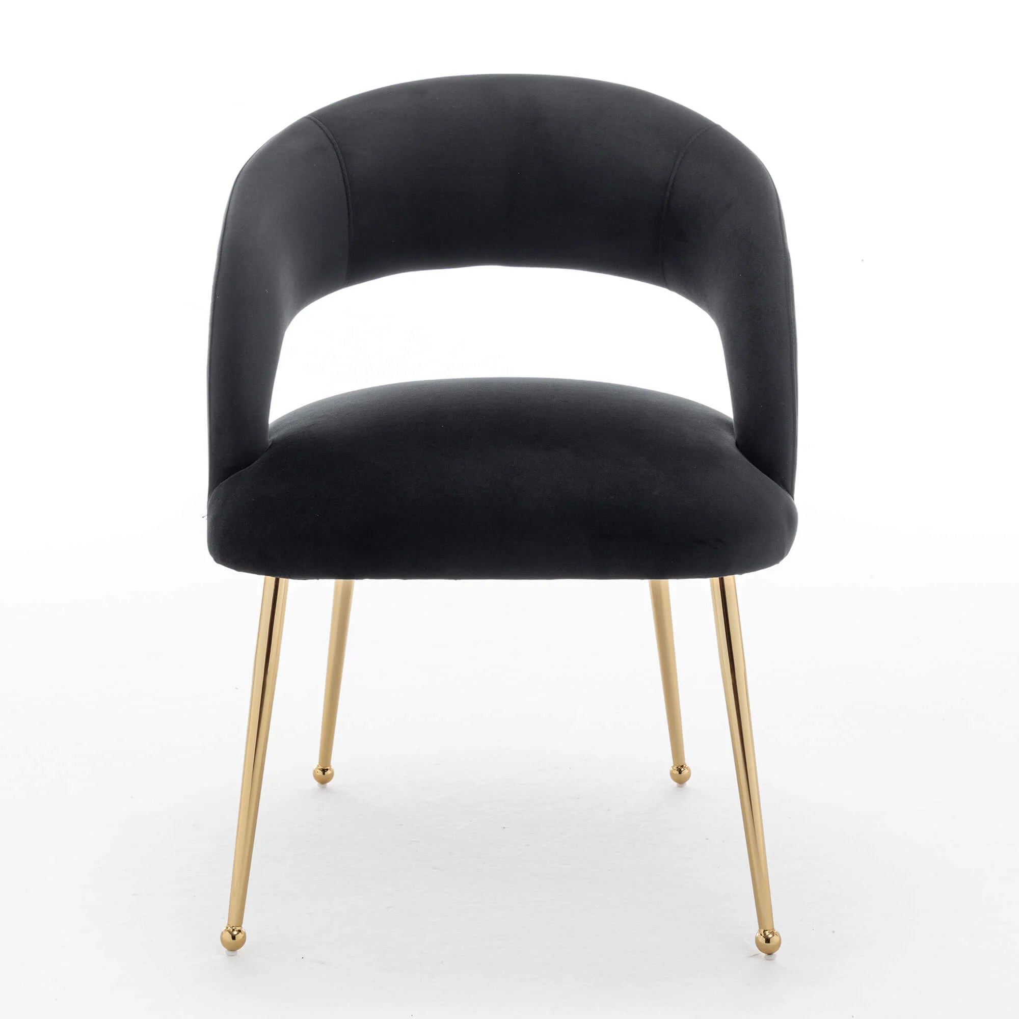 SEYNAR Mid Century Modern Velvet Upolstered Open-Back Dining Chair Set of 2/4/6 - Funk Metal Works LLC