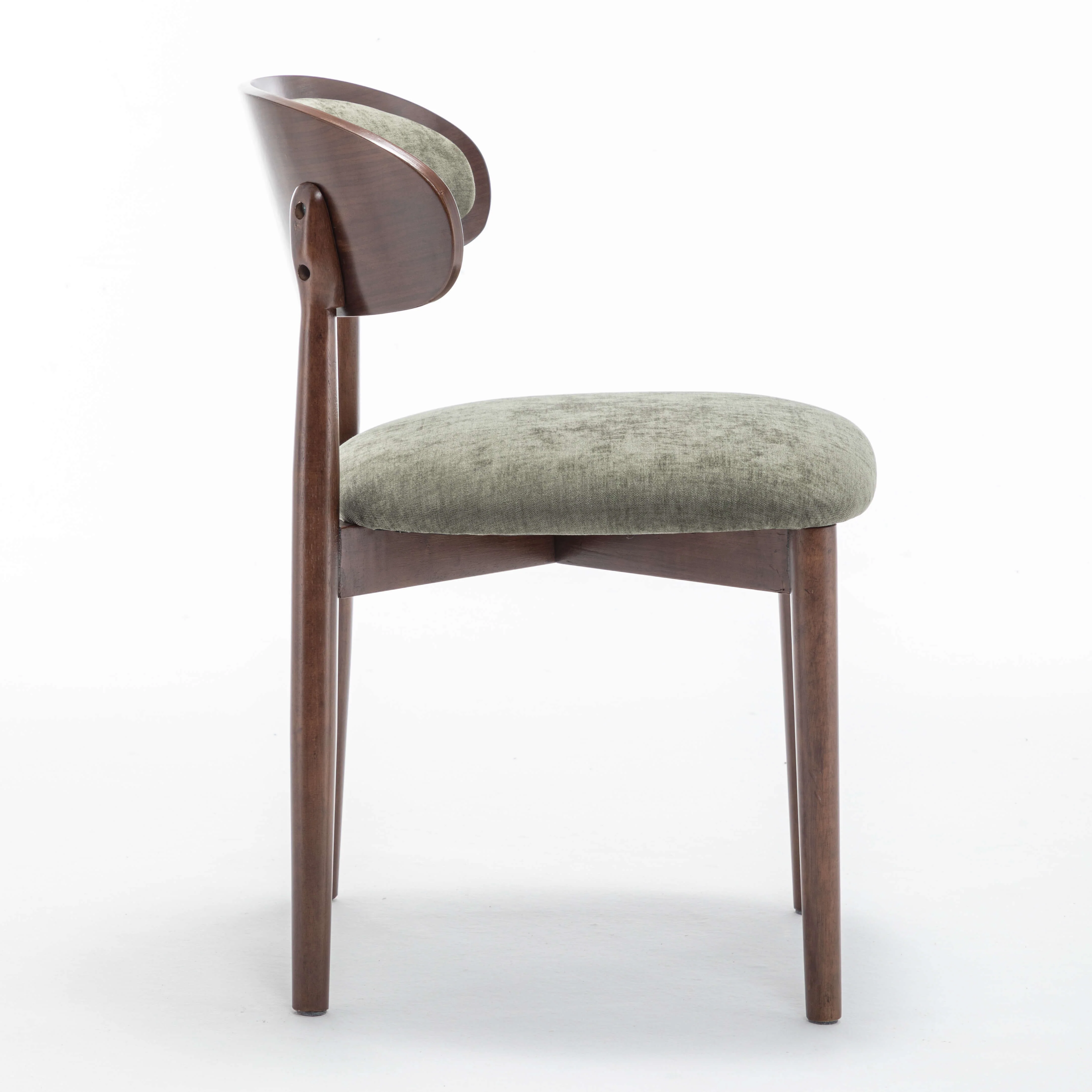 SEYNAR Set of 2/4/6 Mid-Century Modern Chenille Dining Chairs with Solid Wood Frame - Funk Metal Works LLC