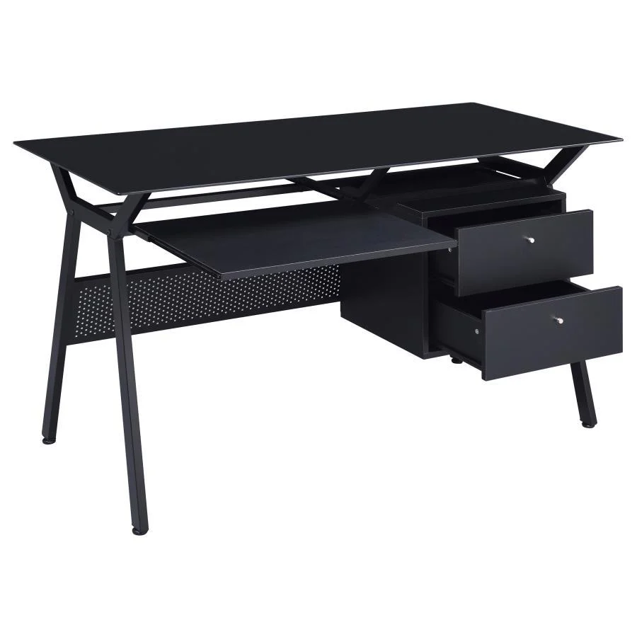 Weaving - Computer Desk - Black - Funk Metal Works LLC