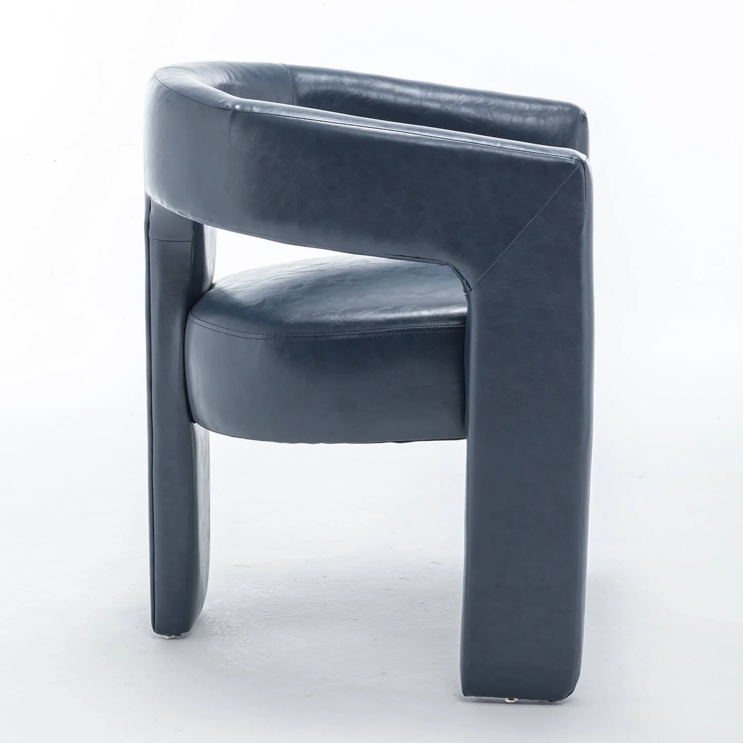 SEYNAR Modern Glam PU Leather Upholstered Dining Chair - Funk Metal Works LLC
