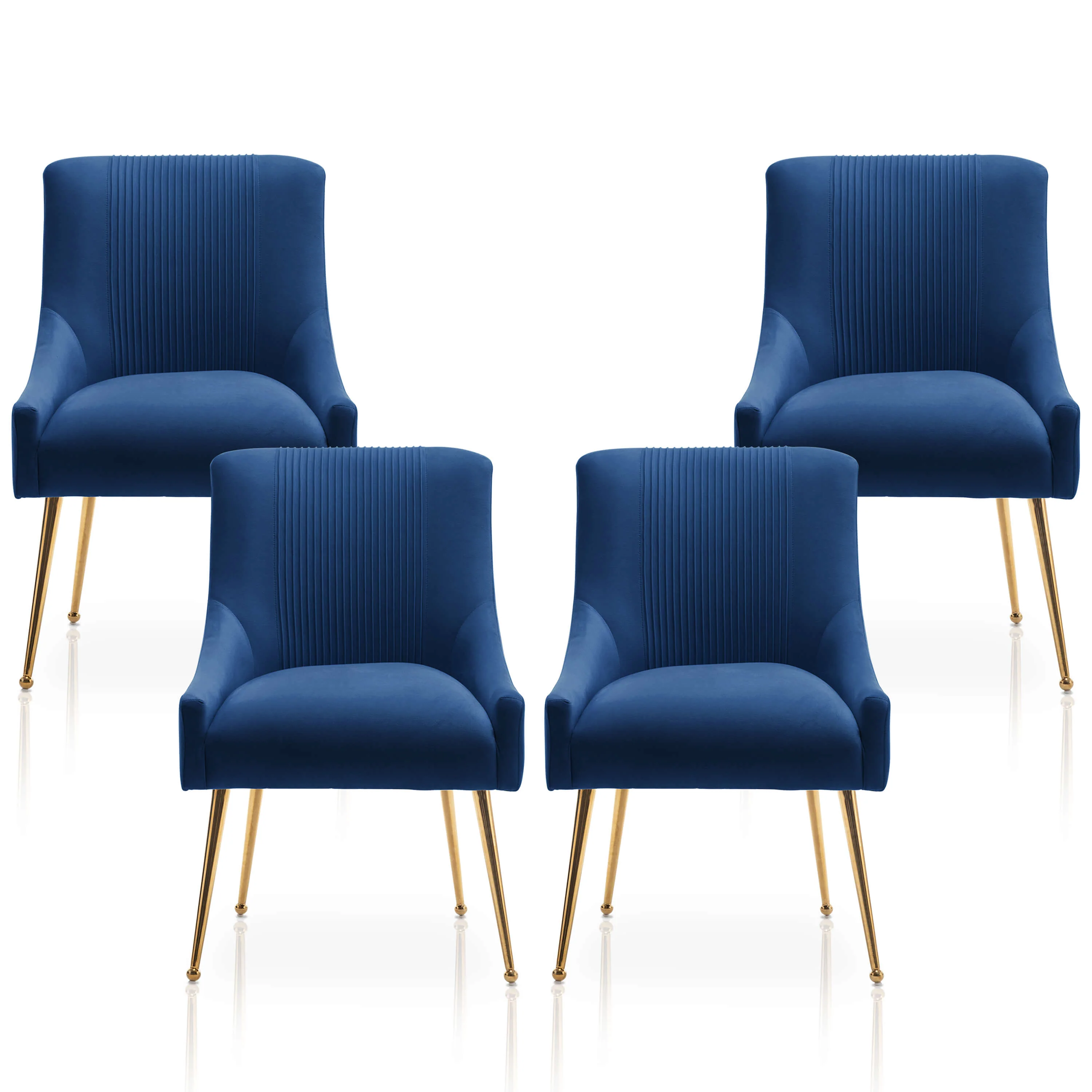 SEYNAR Modern Glam Velvet Dining Chair Set of 2/4/6 with Rear Handle - Funk Metal Works LLC