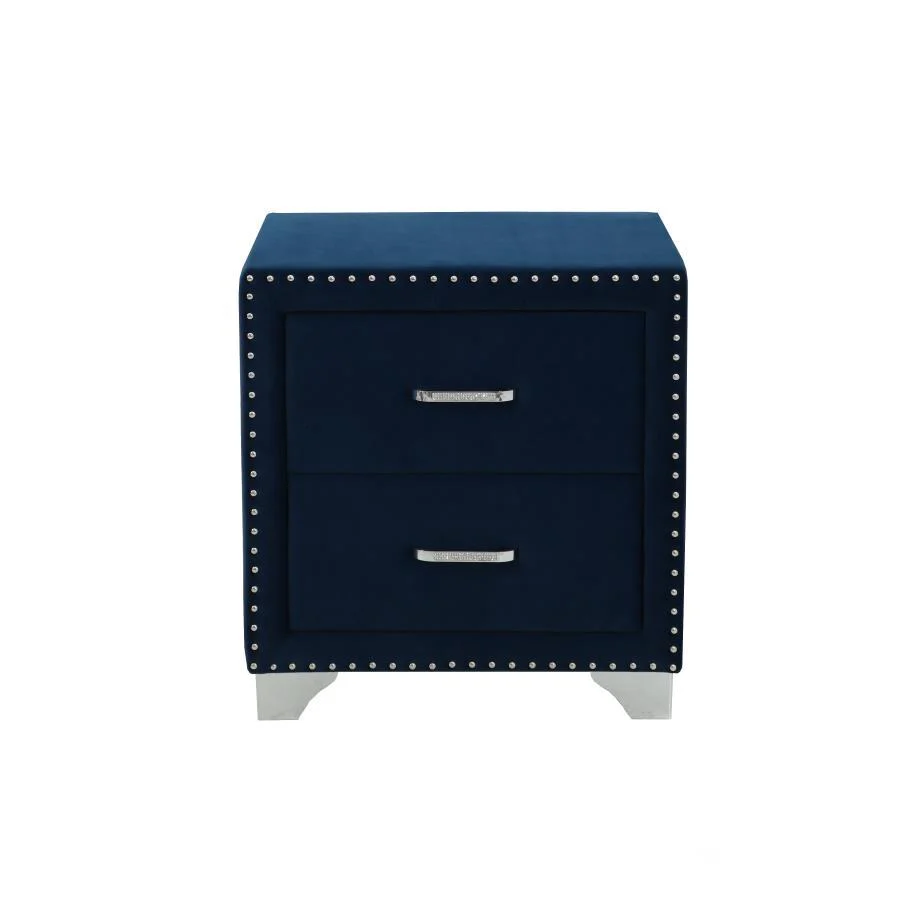 Melody - 2-drawer Upholstered Nightstand - Funk Metal Works LLC