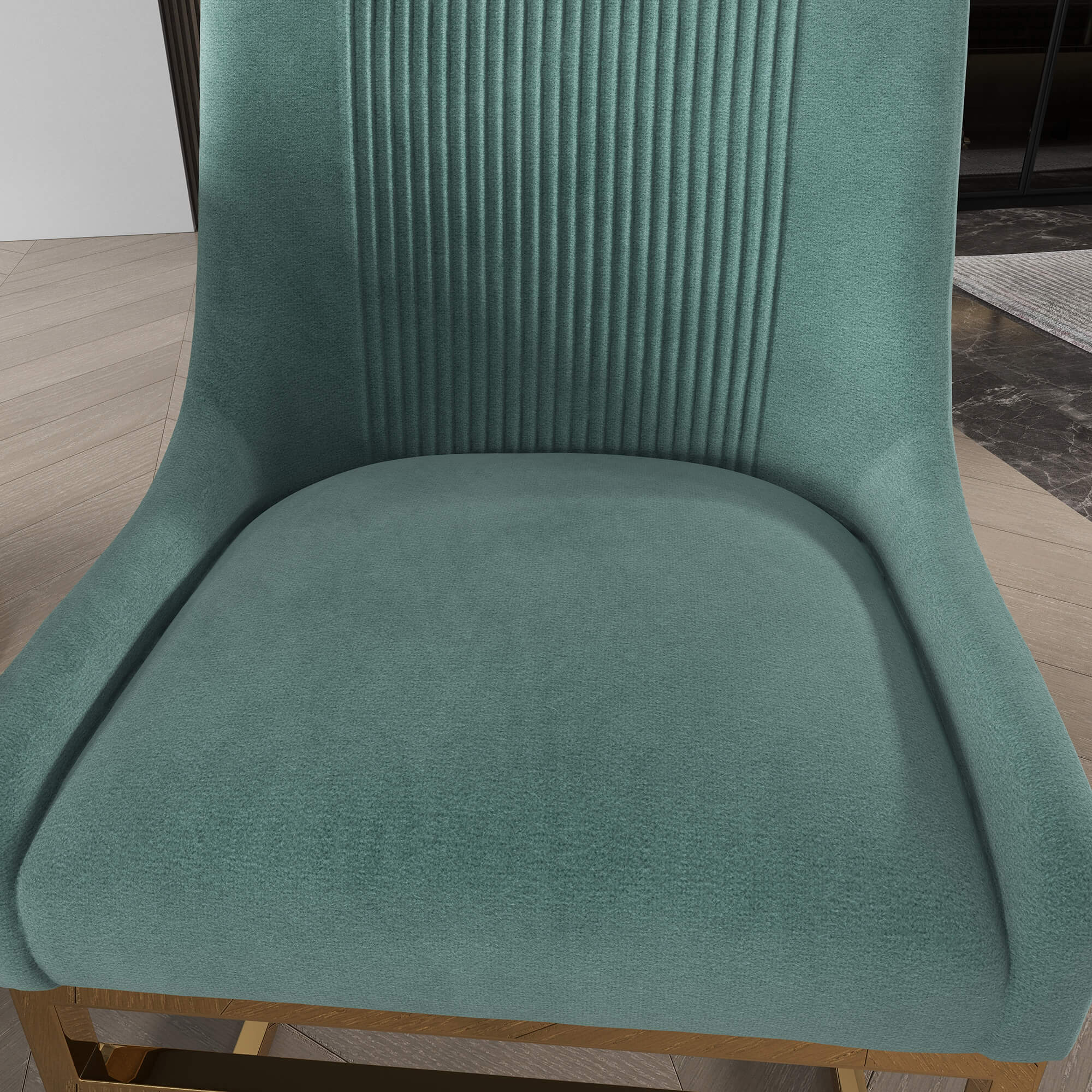 SEYNAR Contempoary Velvet Dining Chair with Metal Frame Legs, set of 2/4/6/8 - Funk Metal Works LLC