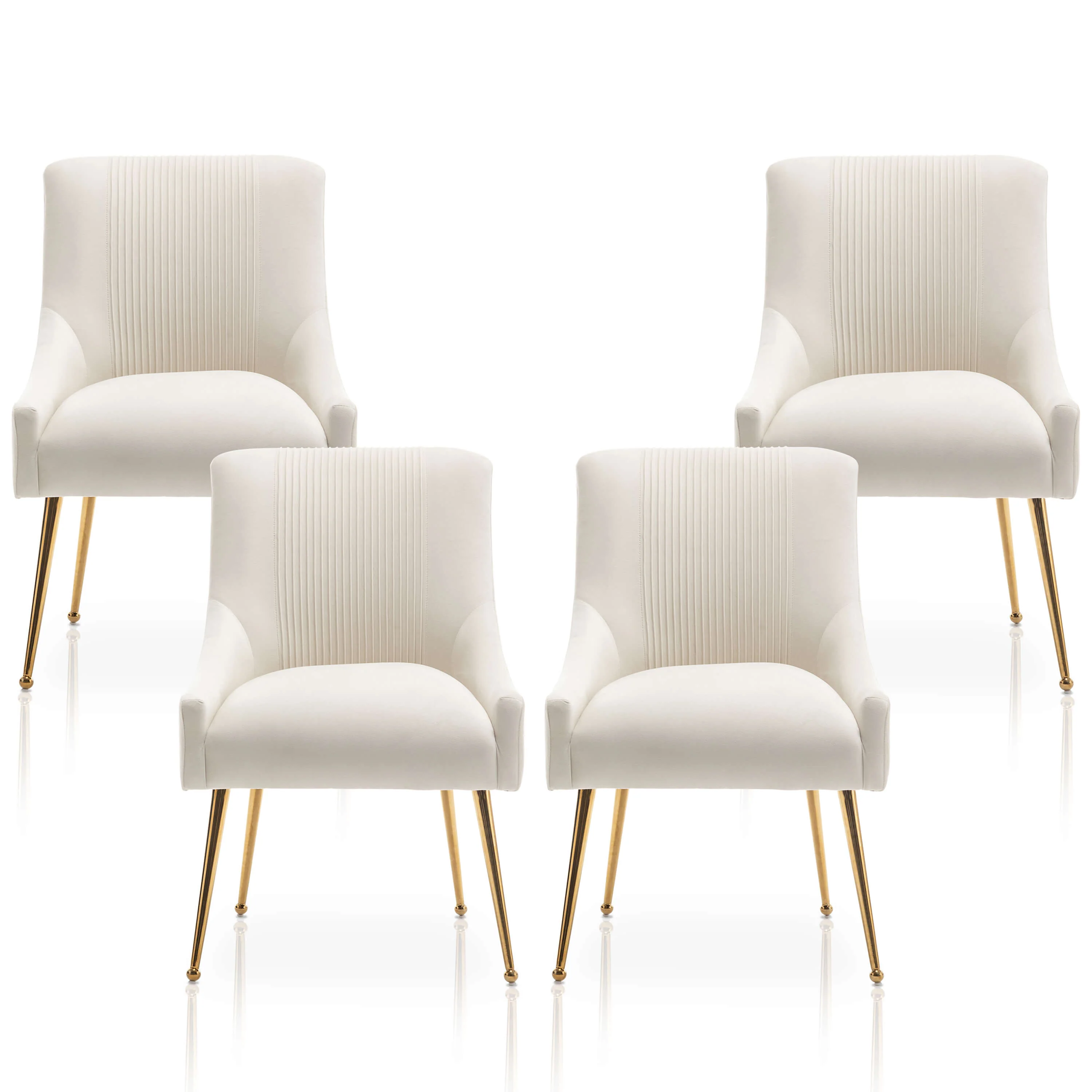 SEYNAR Modern Glam Velvet Dining Chair Set of 2/4/6 with Rear Handle - Funk Metal Works LLC
