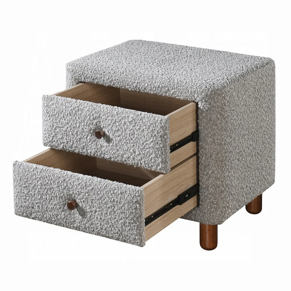 Cleo Boucle Nightstand - Funk Metal Works LLC