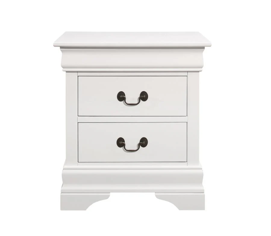 Louis Philippe - Two-drawer Nightstand - Funk Metal Works LLC