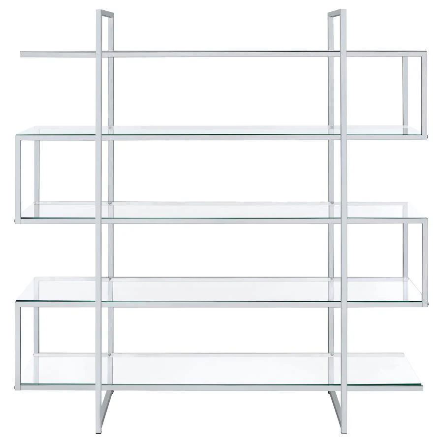Elmer - 5-Shelf Bookcase - White - Funk Metal Works LLC