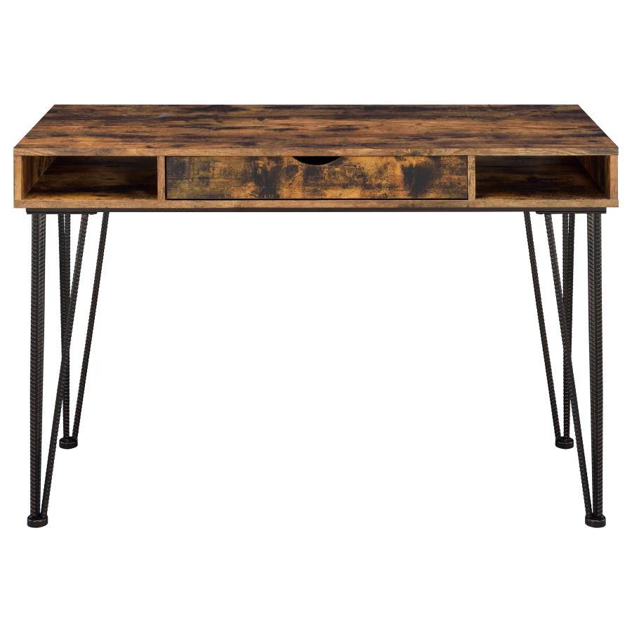 Olvera - Writing Desk - Brown - Funk Metal Works LLC