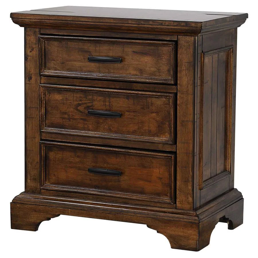 Elk Grove - Nightstand - Light Brown - Funk Metal Works LLC