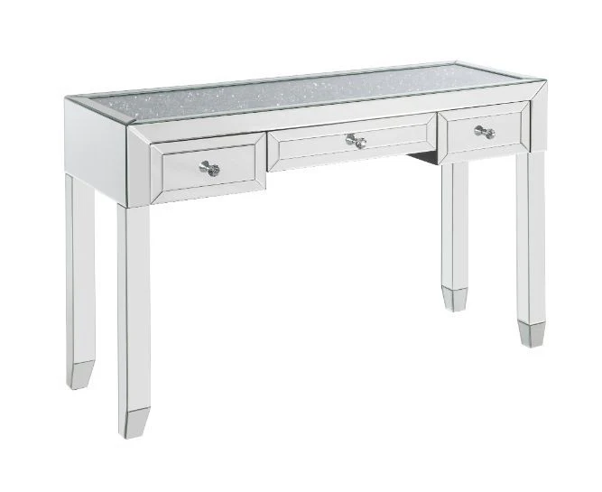 Noralie - Writing Desk - Mirrored & Faux Diamonds - 32