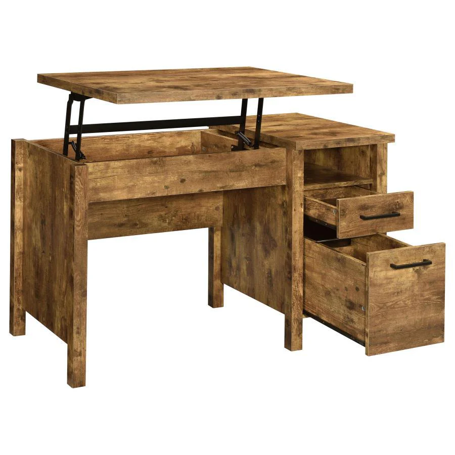 Delwin - Lift Top Desk - Light Brown - Funk Metal Works LLC