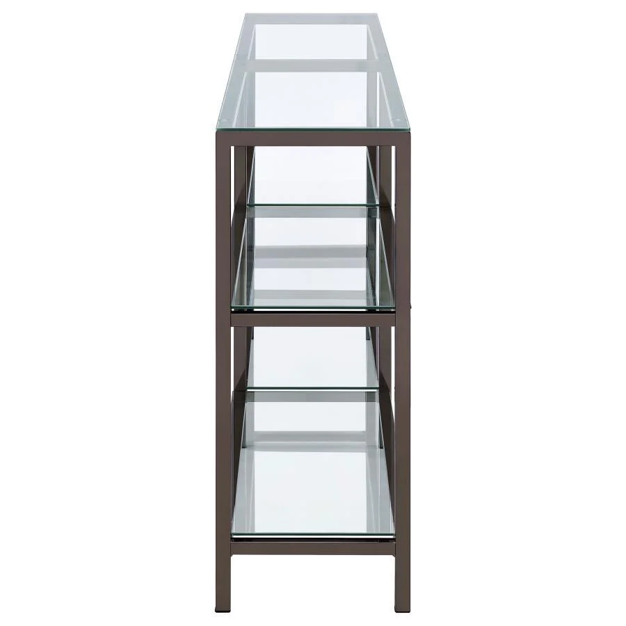 Kate - 2-tier Bookcase - Gray - Funk Metal Works LLC