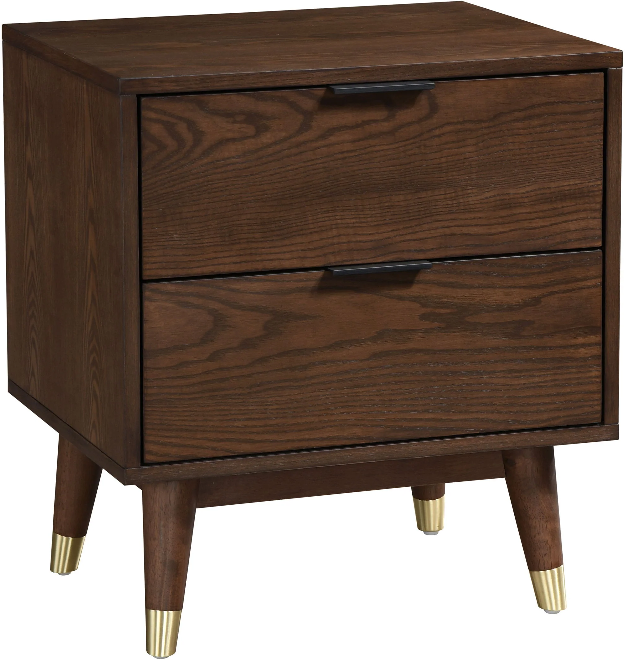 Vance - Night Stand - Walnut - Funk Metal Works LLC