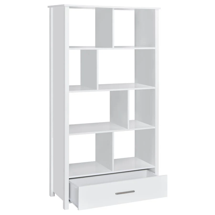 Dylan - Bookcase - White - Funk Metal Works LLC