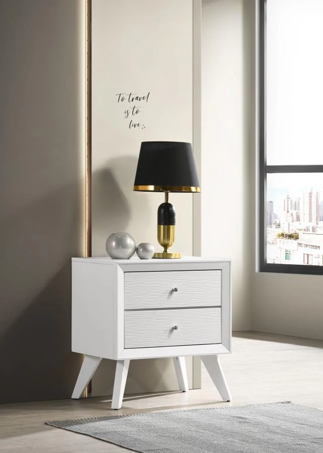 Nightstand - White - Funk Metal Works LLC