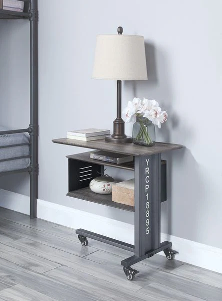 Cargo - Accent Table w/Wall Shelf - Funk Metal Works LLC