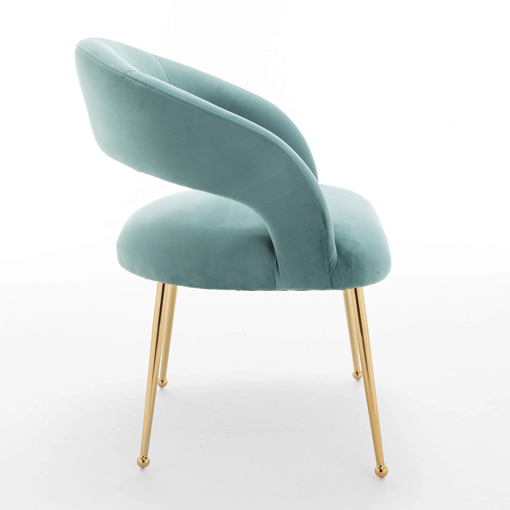 SEYNAR Mid Century Modern Velvet Upolstered Open-Back Dining Chair Set of 2/4/6 - Funk Metal Works LLC