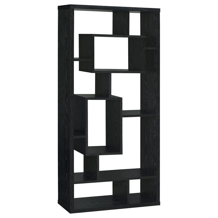 Linbrook - 10-Shelf Bookcase - Black - Funk Metal Works LLC