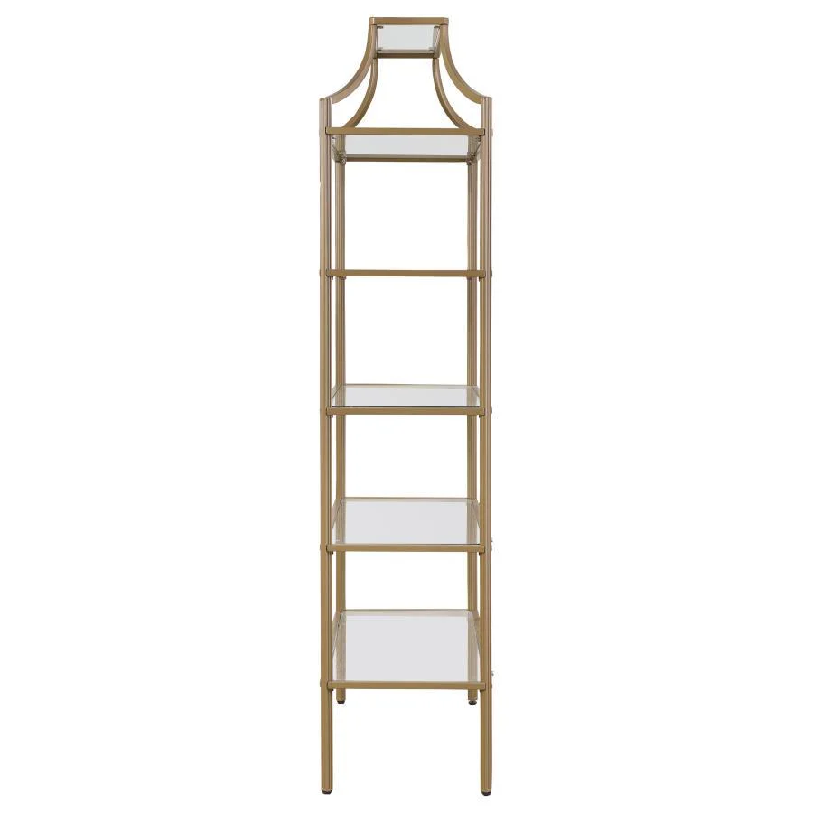Serena - 5-tier Tempered Glass Shelves - Yellow - Funk Metal Works LLC