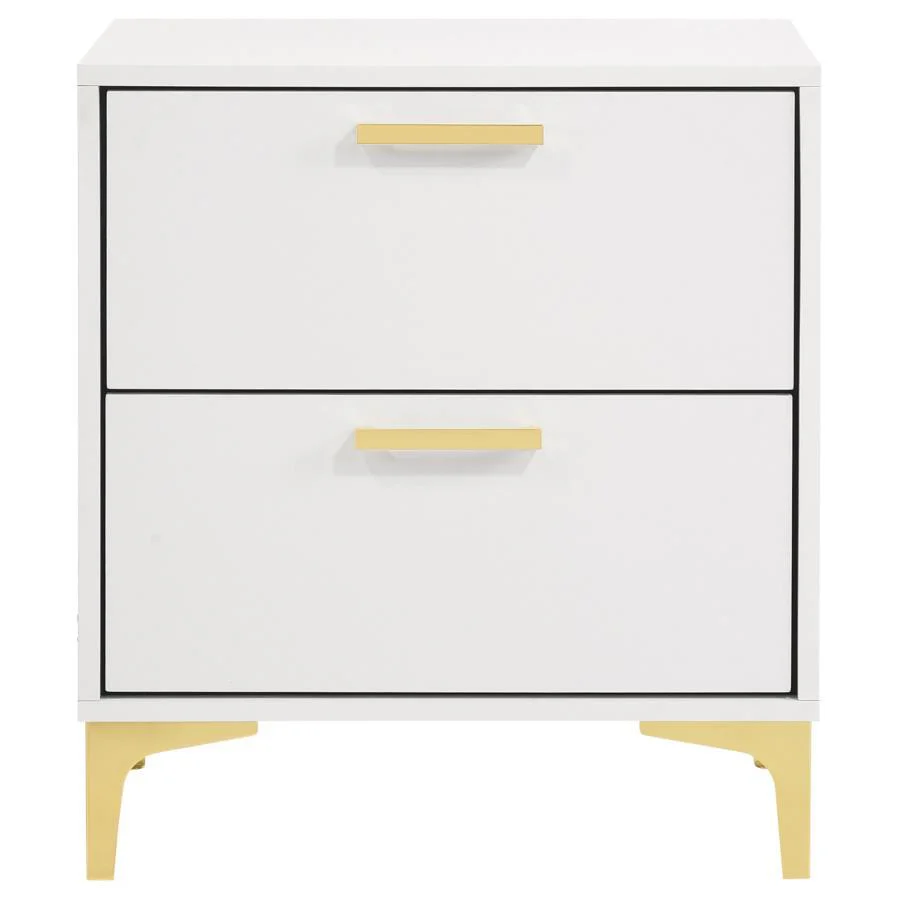 Kendall - Nightstand - White - Funk Metal Works LLC