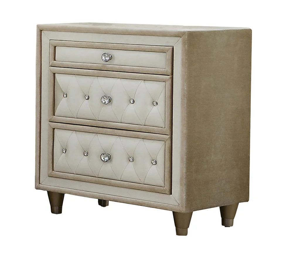 Antonella - Nightstand - Beige - Funk Metal Works LLC