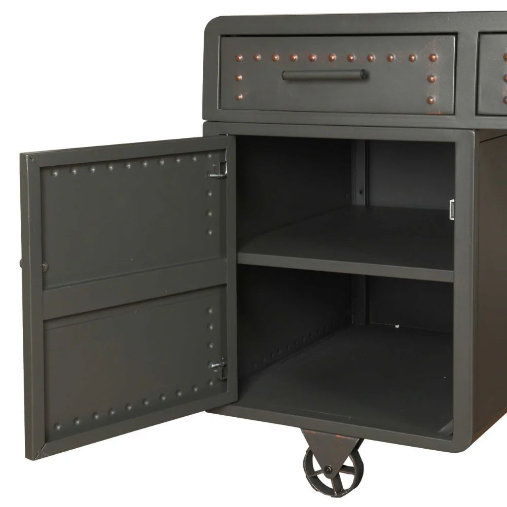 Actaki - Desk - Sandy Gray - Funk Metal Works LLC