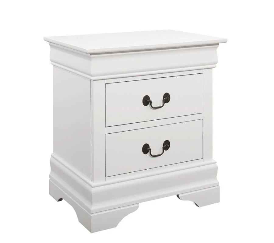 Louis Philippe - Two-drawer Nightstand - Funk Metal Works LLC