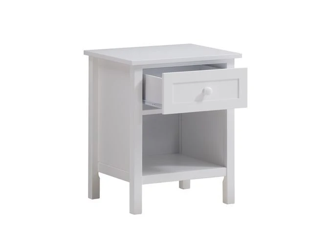 Iolanda - Nightstand - White Finish - Funk Metal Works LLC