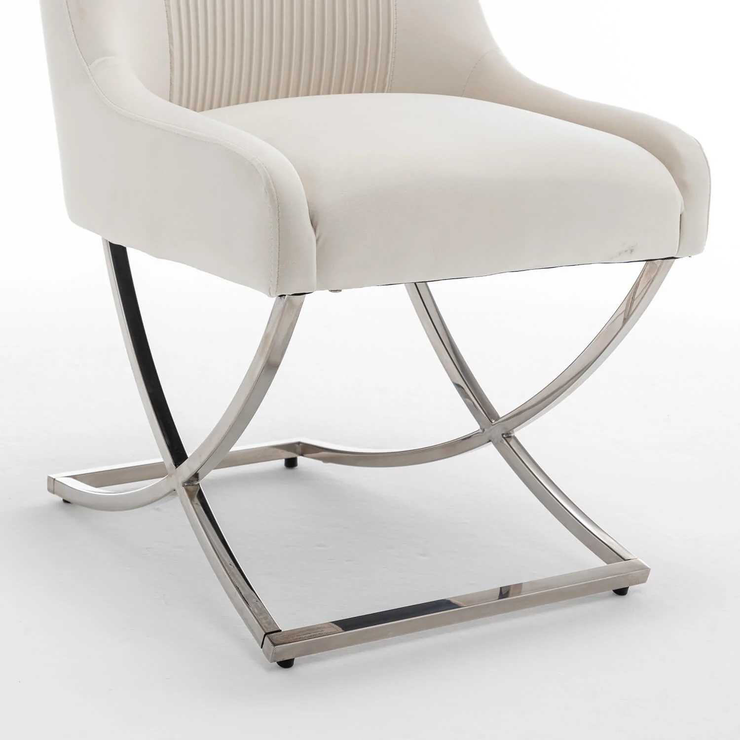 SEYNAR Contempoary Velvet Dining Chair Set of 2/4/6 with Metal Frame Legs and Back Pull - Funk Metal Works LLC
