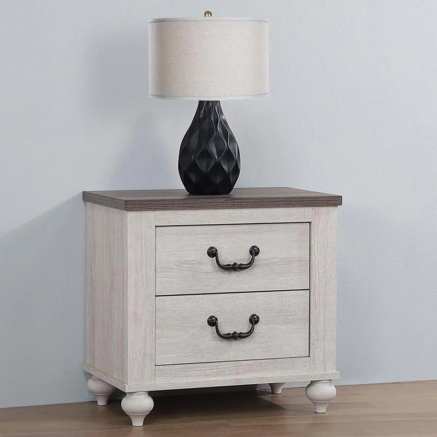 Stillwood - 2-Drawer Nightstand - White - Funk Metal Works LLC