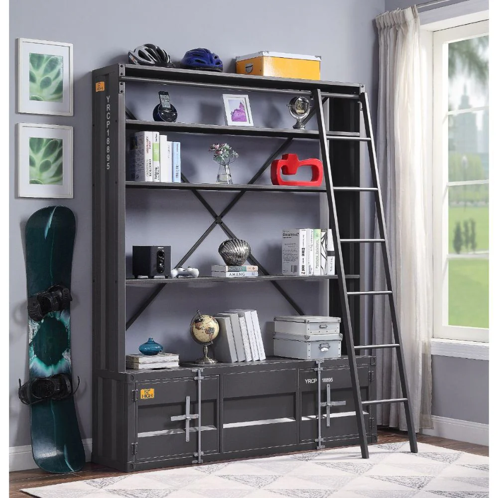 Cargo - Bookshelf & Ladder - Funk Metal Works LLC