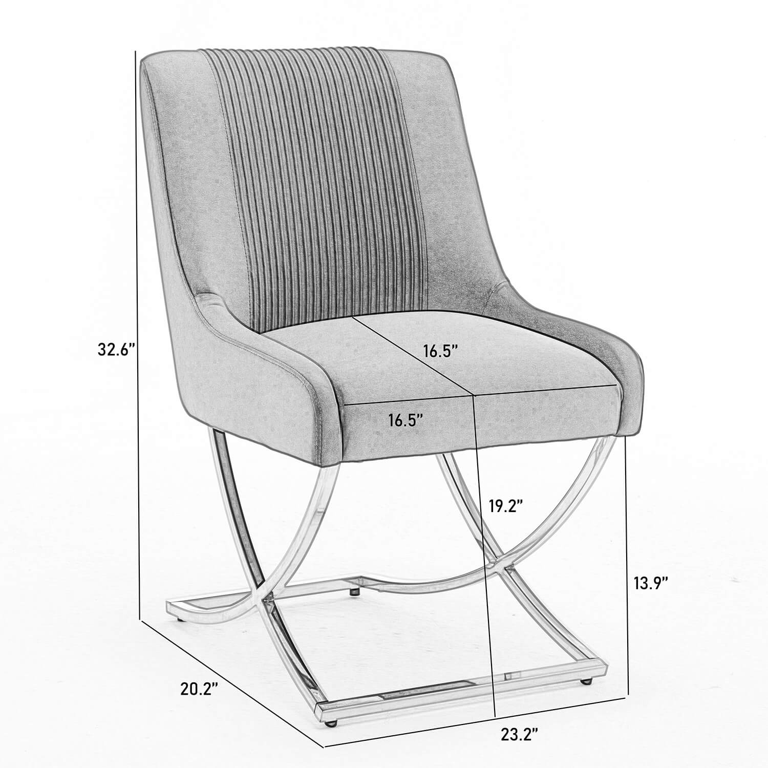 SEYNAR Contempoary Velvet Dining Chair Set of 2/4/6 with Metal Frame Legs and Back Pull - Funk Metal Works LLC