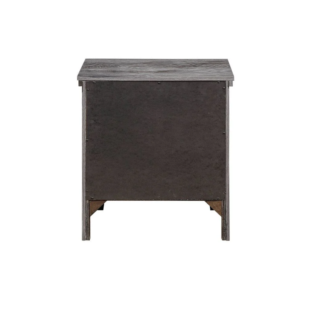 Vidalia - Nightstand - Rustic Gray Oak - Funk Metal Works LLC