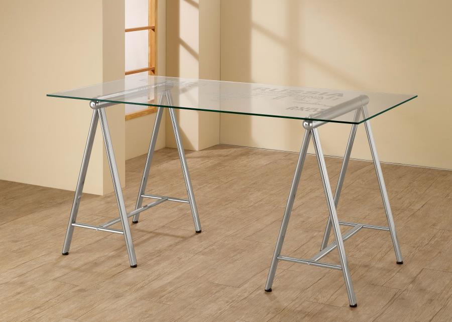 Patton - Writing Desk - Pearl Silver - Funk Metal Works LLC