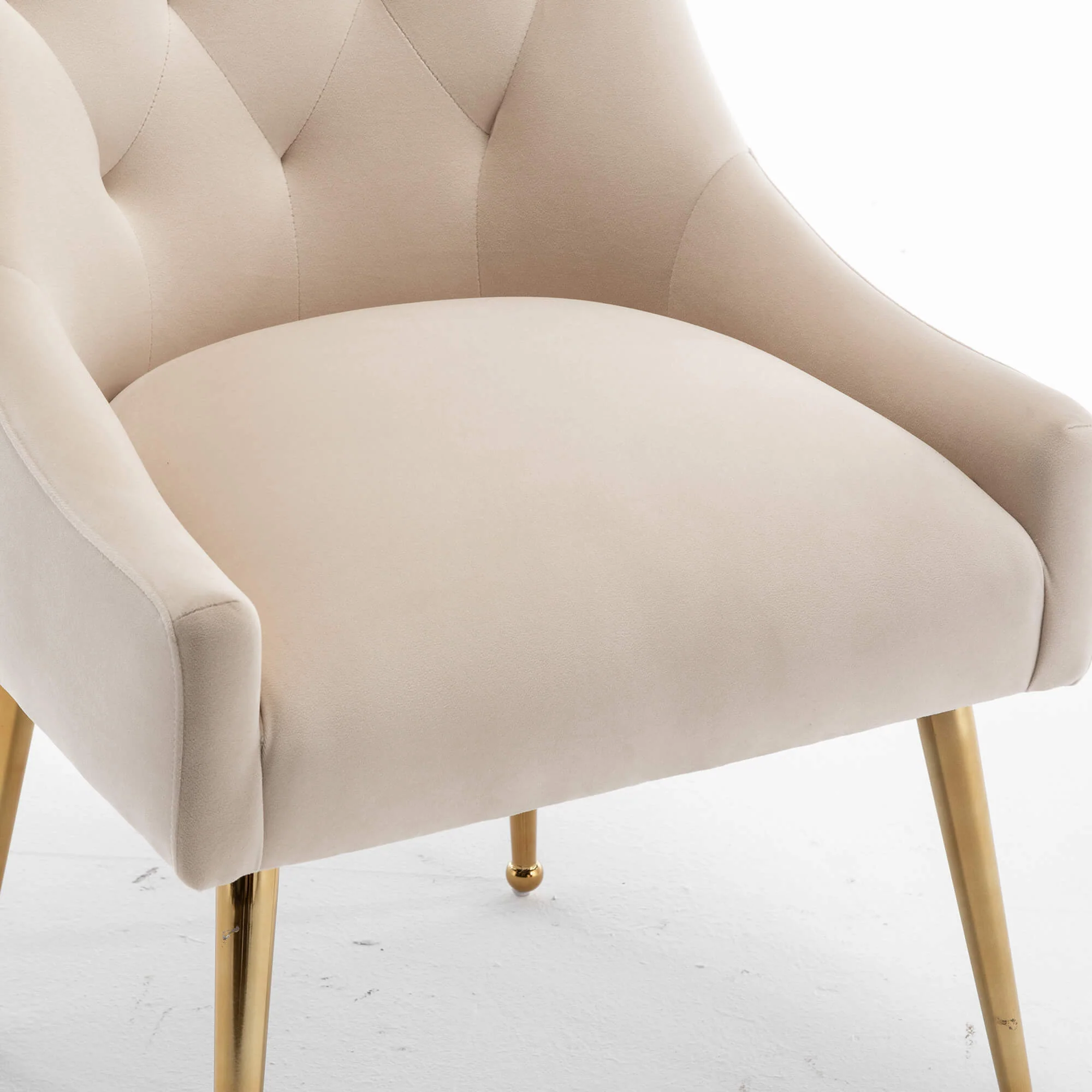 SEYNAR Modern Dining Chairs Set of 2/4/6, Upholstered Accent Chair Tufted Back Armless Chair with Back Pull - Funk Metal Works LLC