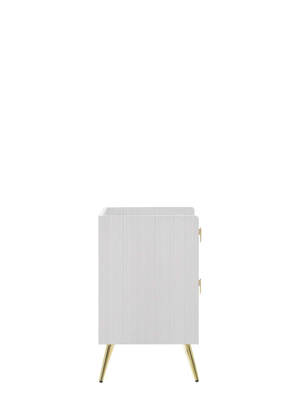 Zeena - Nightstand - White Finish - Funk Metal Works LLC