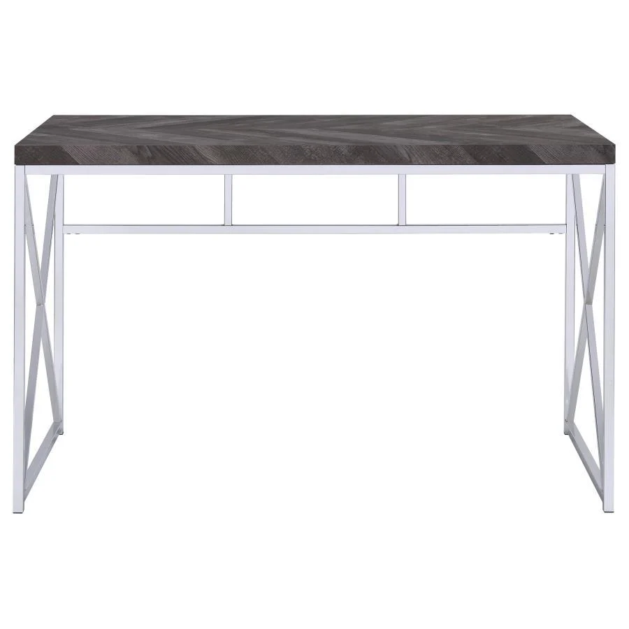 Grimma - Writing Desk - Gray - Funk Metal Works LLC
