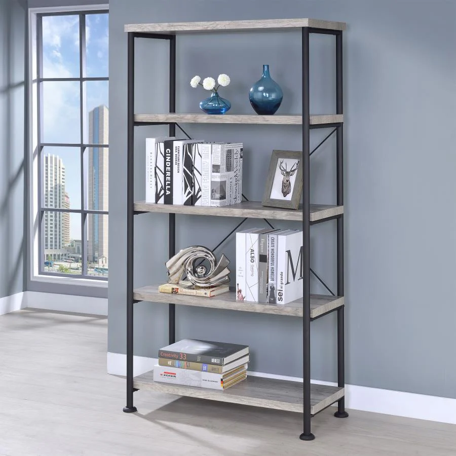 Analiese - 4-shelf Bookcase - Funk Metal Works LLC