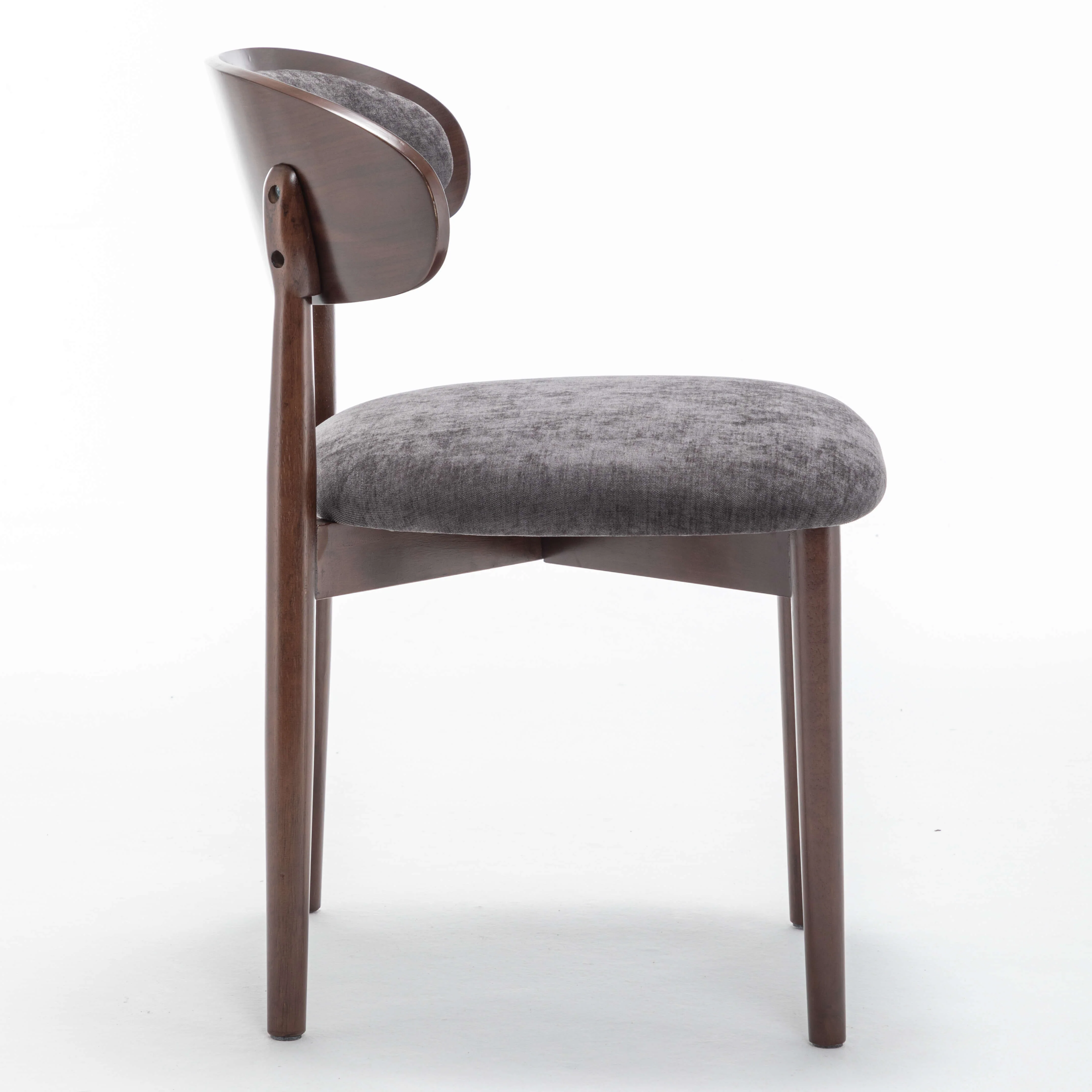 SEYNAR Set of 2/4/6 Mid-Century Modern Chenille Dining Chairs with Solid Wood Frame - Funk Metal Works LLC