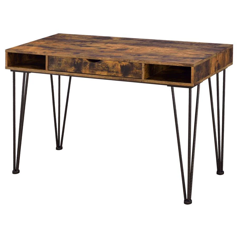Olvera - Writing Desk - Brown - Funk Metal Works LLC
