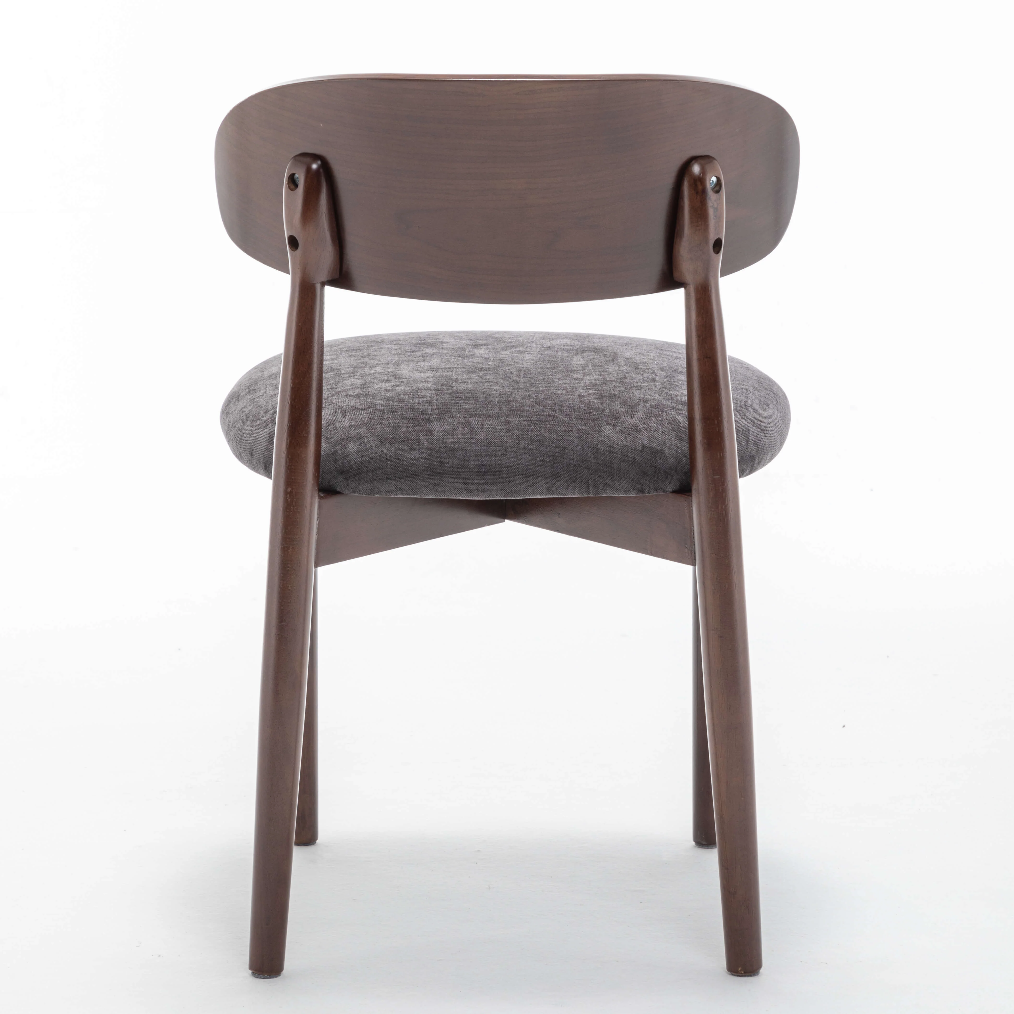 SEYNAR Set of 2/4/6 Mid-Century Modern Chenille Dining Chairs with Solid Wood Frame - Funk Metal Works LLC