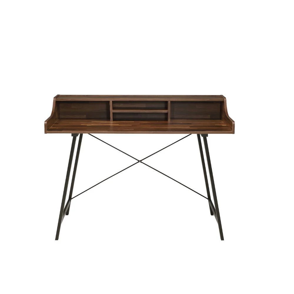 Sange - Desk - Walnut & Black - Funk Metal Works LLC