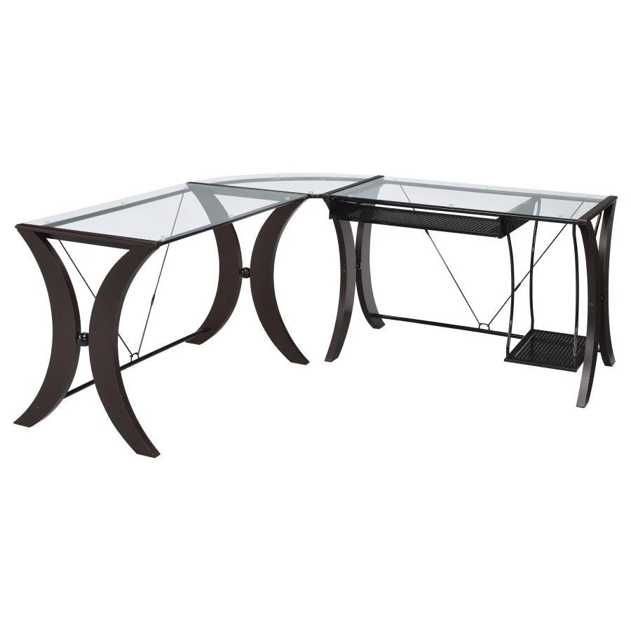 Monterey - Computer Desk - Brown - Funk Metal Works LLC
