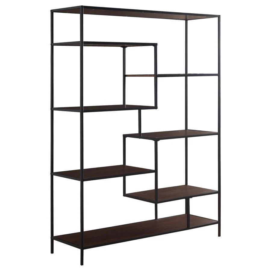 Asher - Bookcase - Brown - Funk Metal Works LLC