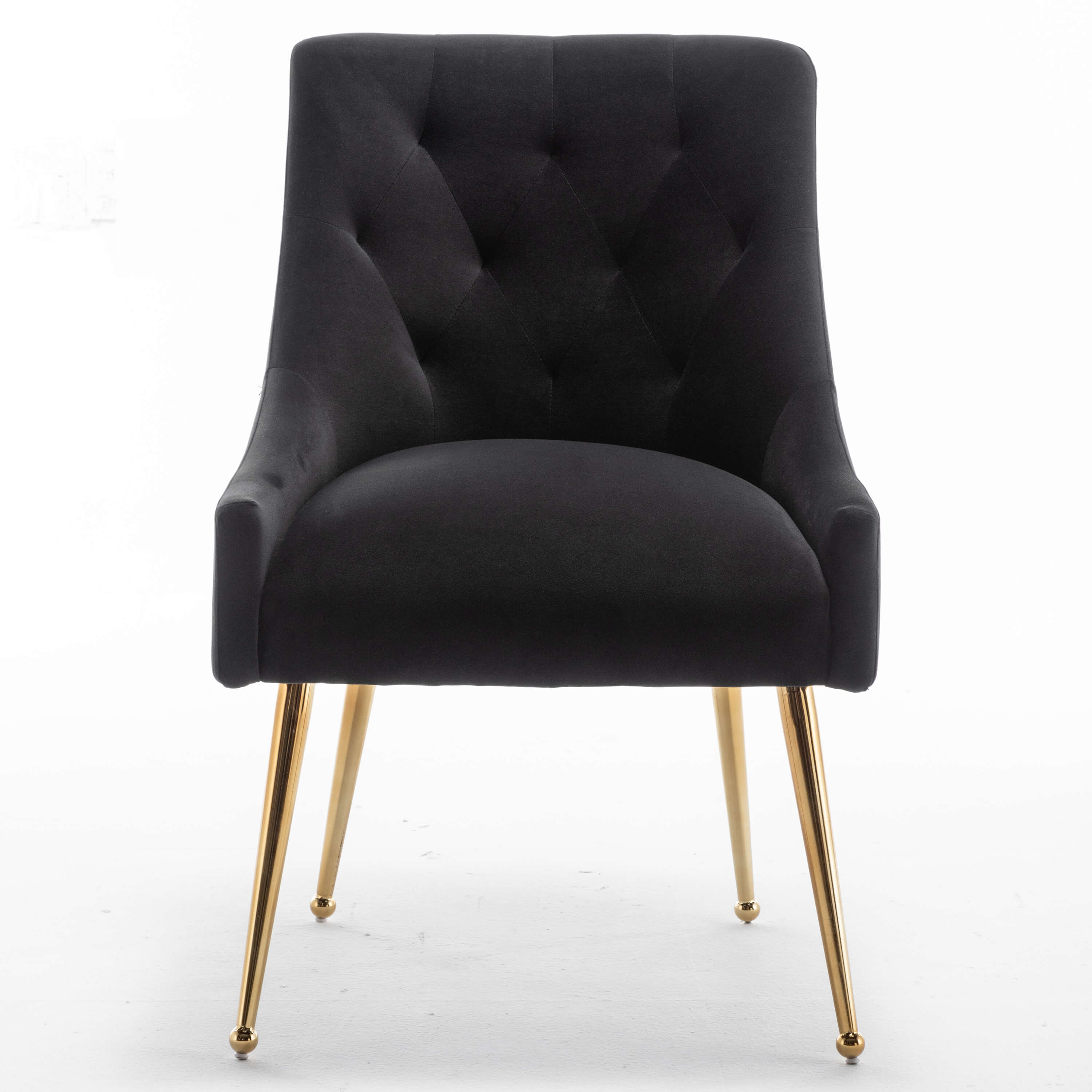 SEYNAR Modern Dining Chairs Set of 2/4/6, Upholstered Accent Chair Tufted Back Armless Chair with Back Pull - Funk Metal Works LLC